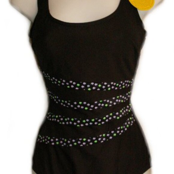 It Figures Black One Piece Swimsuit - Sz 12 - NEW - Picture 7 of 8